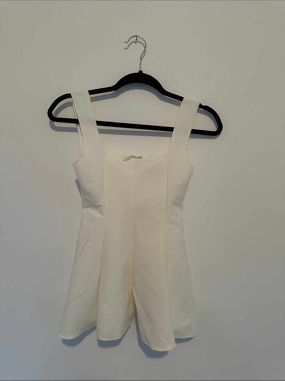 Zara Cream Square-Neck top with Wide Straps